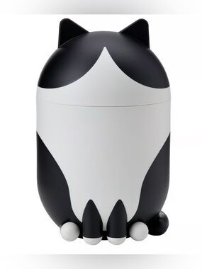 IKEA GREJSIMOJS Cat Storage Container Black and White NWT